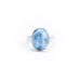 Oval Larimar Silver Ring